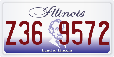 IL license plate Z369572