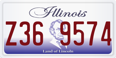 IL license plate Z369574