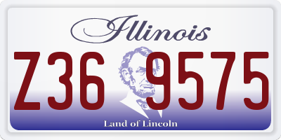 IL license plate Z369575