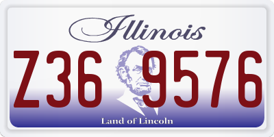 IL license plate Z369576