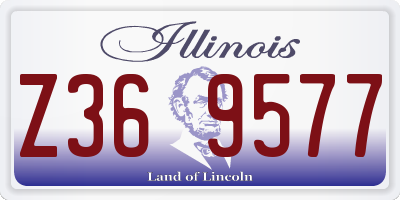 IL license plate Z369577