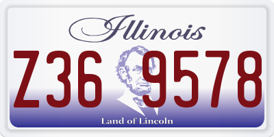 IL license plate Z369578