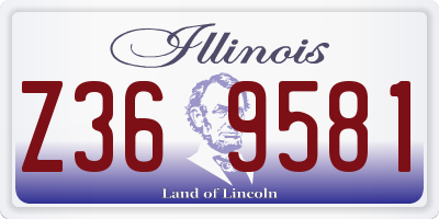 IL license plate Z369581