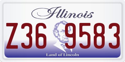 IL license plate Z369583