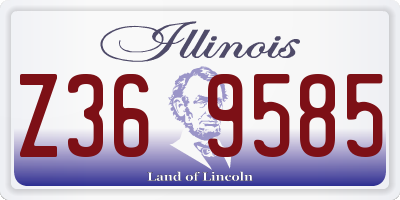 IL license plate Z369585