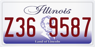 IL license plate Z369587