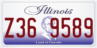 IL license plate Z369589