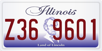 IL license plate Z369601