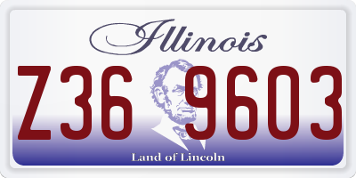 IL license plate Z369603