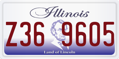IL license plate Z369605