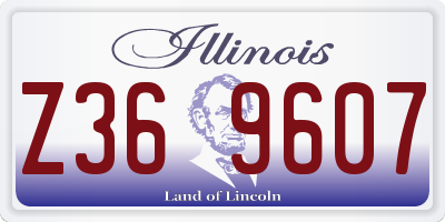 IL license plate Z369607