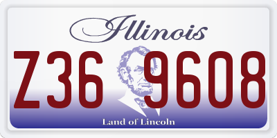 IL license plate Z369608