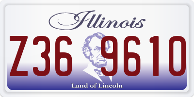 IL license plate Z369610