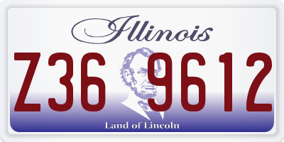 IL license plate Z369612