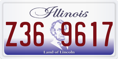 IL license plate Z369617