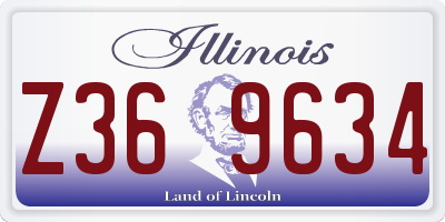 IL license plate Z369634