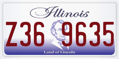 IL license plate Z369635