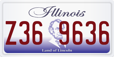 IL license plate Z369636