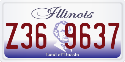 IL license plate Z369637