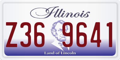 IL license plate Z369641