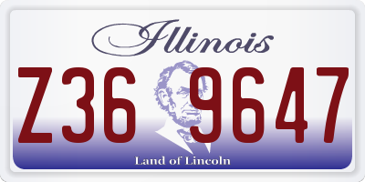 IL license plate Z369647