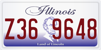 IL license plate Z369648