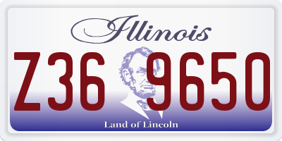 IL license plate Z369650