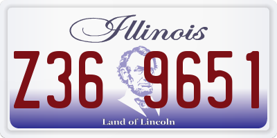 IL license plate Z369651