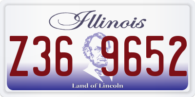 IL license plate Z369652
