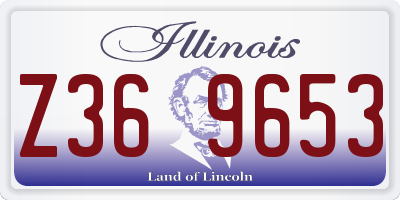 IL license plate Z369653