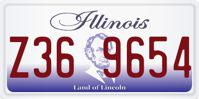IL license plate Z369654
