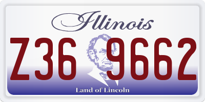 IL license plate Z369662
