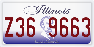 IL license plate Z369663