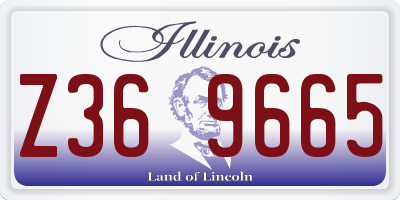 IL license plate Z369665
