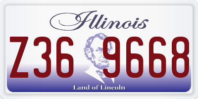 IL license plate Z369668