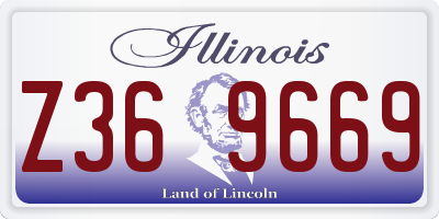 IL license plate Z369669