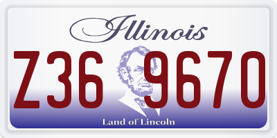 IL license plate Z369670