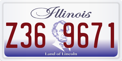 IL license plate Z369671