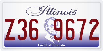 IL license plate Z369672