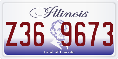 IL license plate Z369673