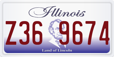 IL license plate Z369674