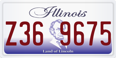 IL license plate Z369675