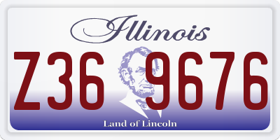 IL license plate Z369676