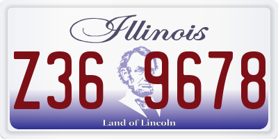 IL license plate Z369678