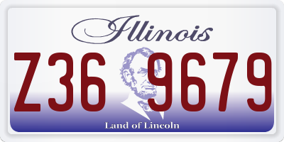 IL license plate Z369679