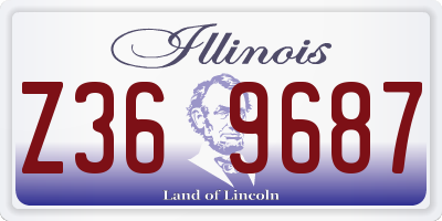 IL license plate Z369687