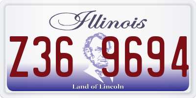 IL license plate Z369694