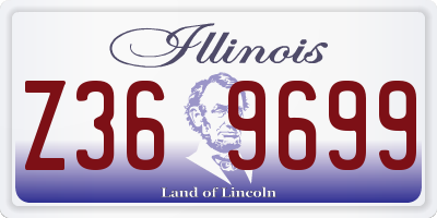 IL license plate Z369699
