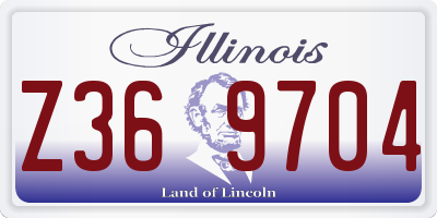 IL license plate Z369704