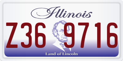 IL license plate Z369716